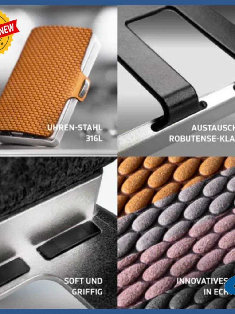 Slim Stainless Steel Wallet with Money Clip, Holds 10 Cards